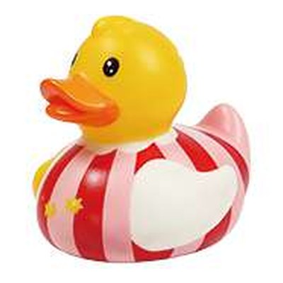 Striped Duck PVC bath toy